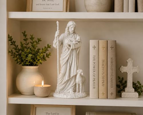Estatua Jesús El Buen Pastor 11.5 Pulgadas Blanco miniatura 5