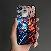 Anime Phone Case for iPhone 17, Manga Design Tempered Glass Back with Soft Silicone Bumper, Shockproof Glossy Cover - Image 3