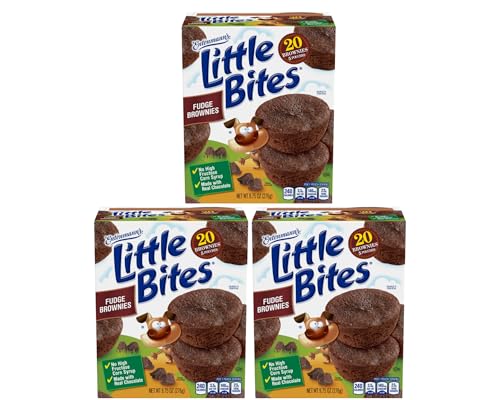 Entenmann's Little Bites Fudge Brownie Mini Muffins | 3 pack (15 pouches total)