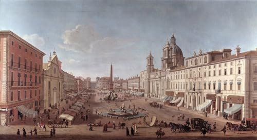 Posters Piazza Navona Roma Antonio Joli : transformez l'ambiance de votre chambre à coucher