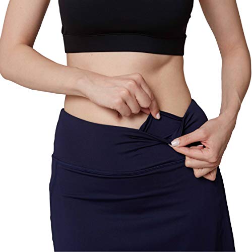 Women's Active Athletic Skirt Sports Golf Tennis Running Pockets Skort Navy Blue M