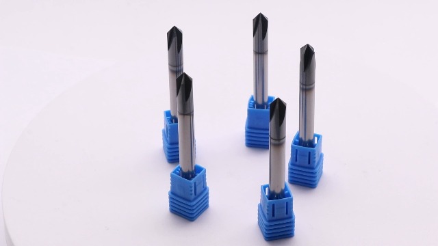 Image of 4 Flute 90 Solid Carbide Chamfer End Mill Set(5Pcs, 1 /4 inch), AlTiN Coated | 90 Chamfer Angle, 1 /4 inch Shank 2-1 /2 inch OAL, Single End, V Groove Router Bit, for Milling Alloy Steel, Carbon Steel, Cast Iron