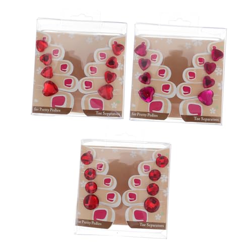 LIFKOME Silicone Toe Separator Set 24pcs Round Heart Toe Separators for Pedicure Stretchers