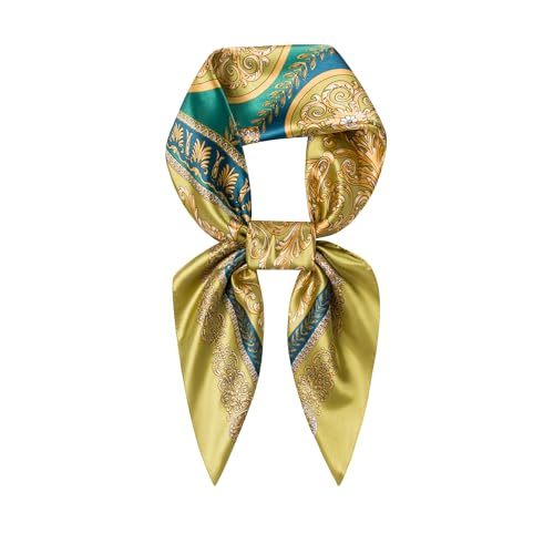 Image of 35 inch Men's Silk Cowboy Scarf - Oversized Western Bandana Neckwear, Large Square Scarf with Gift Packaging