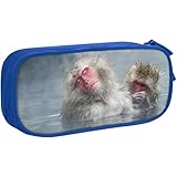 ゴリラ チンパンジー 温泉 猿 ペンケース おしゃれ 大容量 筆箱 多機能 中学生 高校生 大学生 男の子 女の子 人気 プレゼント Blue