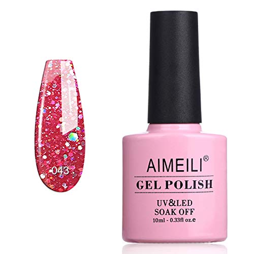 Esmalte de Gel AIMEILI UV LED Rosa Brillante 10ml miniatura 1