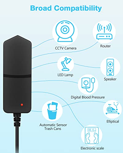 Aclorol 6V 2A Power Supply 12W 6V 1.5A 1A 0.5A 500mA AC/DC Adapter Universal Charger AC 100V-240V to DC 6 Volt 2 amp Repalcement Charger for Elliptical Monitor and More DC 6V Devices