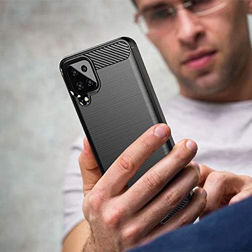 Cuoqing Samsung Galaxy A12 Case,Samsung A12 Case With HD Screen Protector,Soft TPU Slim Fashion Non-Slip Protective Phone Cases Cover for Samsung Galaxy A12,Black