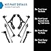 TRQ Front Steering & Suspension Kit Control Arm with Ball Joint Sway Bar Stabilizer Link Tie Rod Compatible with 2016-2022 Honda HR-V