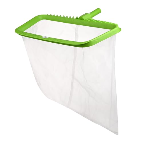 Image of POOLX Heavy Duty Plastic Leaf rake with Short wear Screen mesh Deep net for Pool Cleaning (Green)