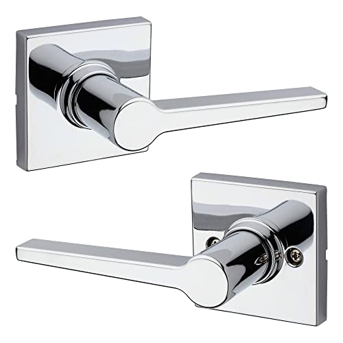 Safe Lock by Kwikset Daylon Lever Square Rose Passage Lock Matte Black by Kwikset - Image 4