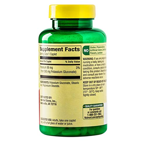 Potassium Caplets For Heart, Nerve & Muscle Function #TOP1