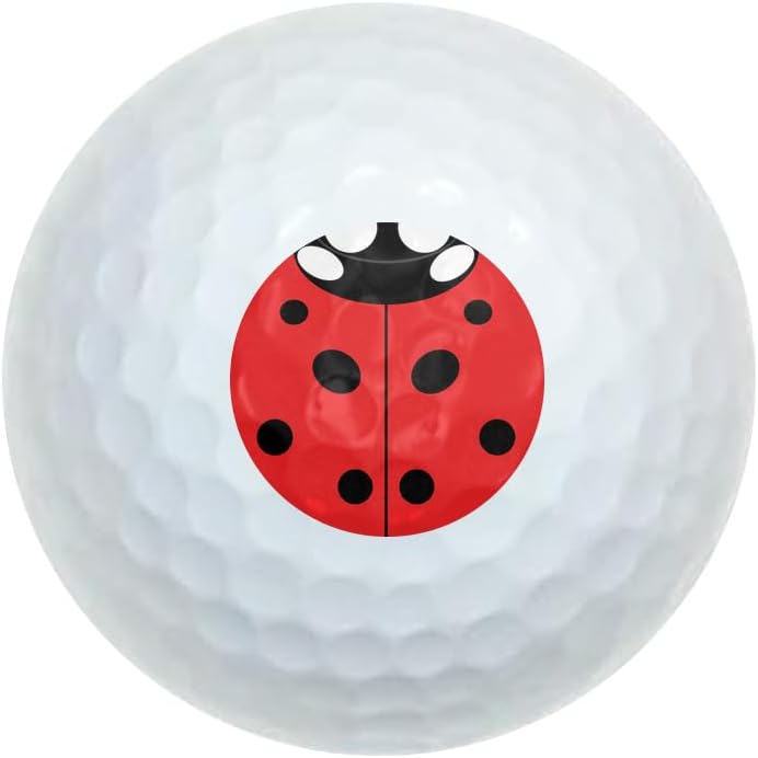 Lady Bug Ladybug Insect Wilson Golf Balls 12 Pack, Regulation Size Full Color Premium Golf Balls