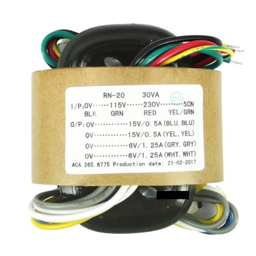 Transformateur à noyau R 30VA 15V pour alimentation de préamplificateur et DAC audio DIY
