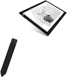 BoxWave Stylus Pouch Compatible with Huion A4 (17 in) - Stylus PortaPouch, Stylus Holder Carrier Portable Self-Adhesive - Jet Black