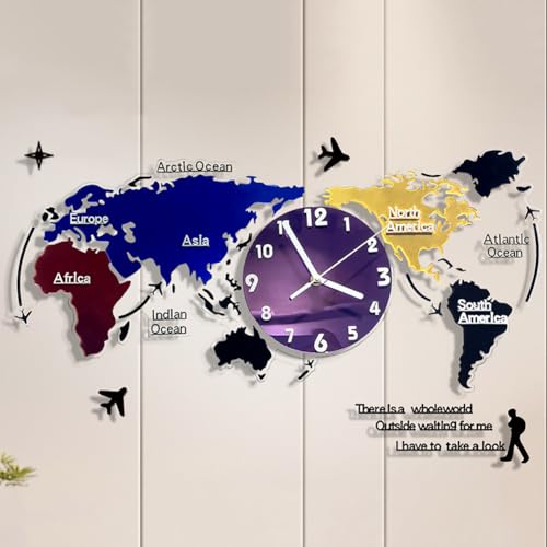 Horloge murale moderne acrylique silencieuse pour décoration maison