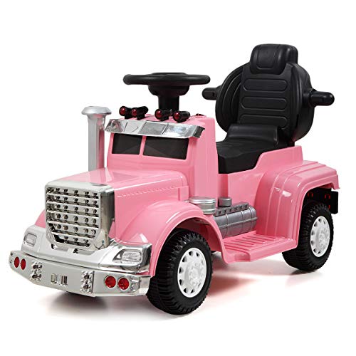 image for JAXPETY 3-in-1 Kids Ride on Push Car, 6V Toddler Stroller w/ Music, Ho