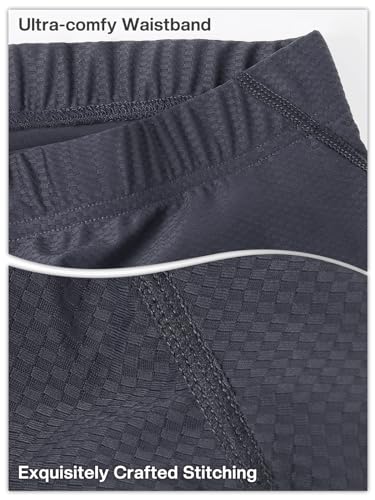 ARESFUEL Roupa íntima masculina de ciclismo com esponja 4D acolchoada para mountain bike, Cinza escu