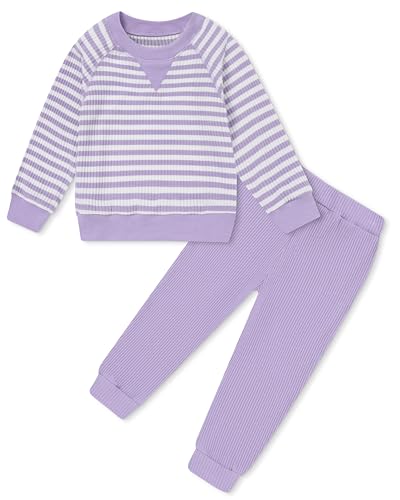 SANMIO Toddler Baby Girl Clothes Toddler Outfit Cute Striped Sweatshirt Tops + Pants Set Fall Winter Clothing For Girls