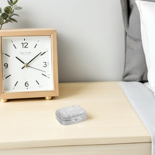 Estuche portátil para medicamentos de 2 compartimentos minkissy 4