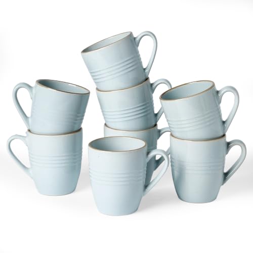 famiware Jupiter Coffee Mugs Set of 8, 13oz Coffee Mug Cups with Handle
