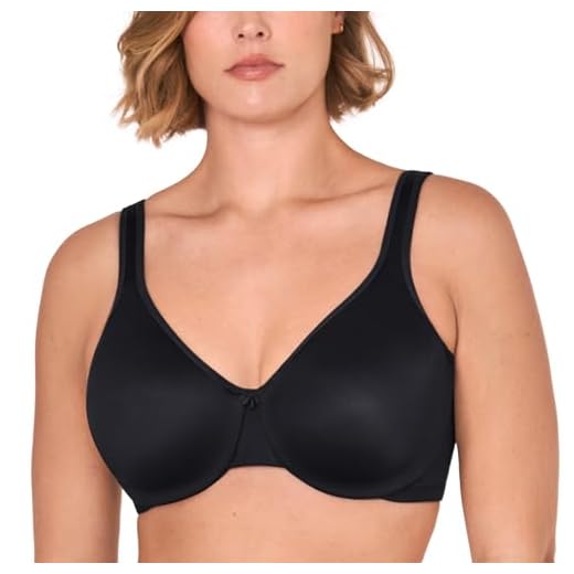 Delimira Damen Große Größen BH - Vollschalen mit Bügel Klassischer Minimizer BH Schwarz 85C(38C)