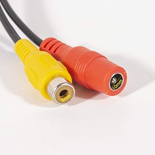 4 PIN Female to RCA Female Cable,M12 4PIN Shockproof Waterproof to RCA Video +DC Connector Adapter Wire with RCA adapter Male to Male and Power Cable,RCA to 4 -PIN Monitor/Camera Adapter