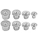 Produktbild Dübel Zapfen Zentren Set, Asixx 8 Stücke Dübelzentren aus Stahl für die Richtige Dübel- oder Zapfenpositionierung, Solide, Hohl, 6mm/ 8mm/ 10mm/ 13mm(Solide)