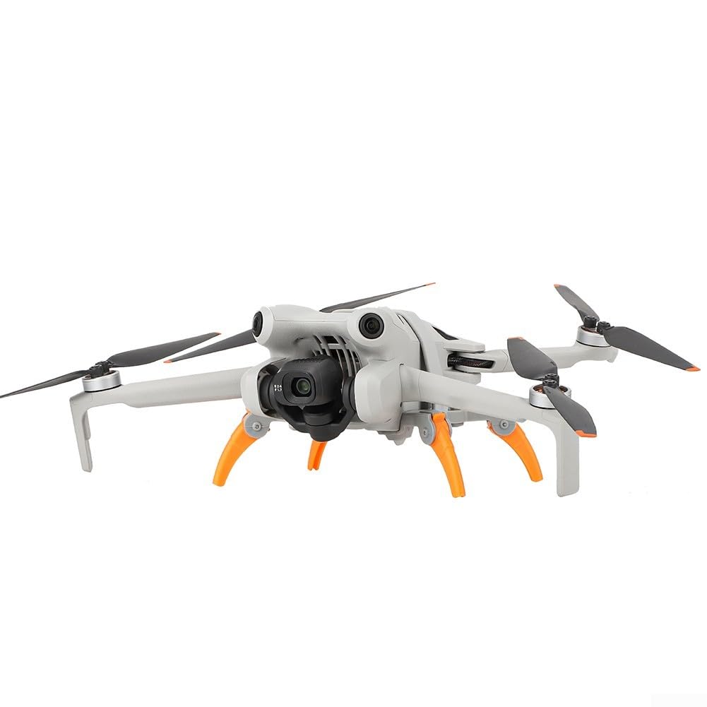 Linhexis Landing Gear Extension for DJI for mini 3 Pro, Foldable Elevating Legs with Propeller Holder, Protective Support Stand Increases Ground Clearance, Lightweight Plastic and Silicone