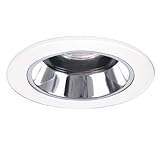 HALO Recessed 1951PS 4-Inch Lensed Showerlight White Trim with Clear Specular Splay Reflector