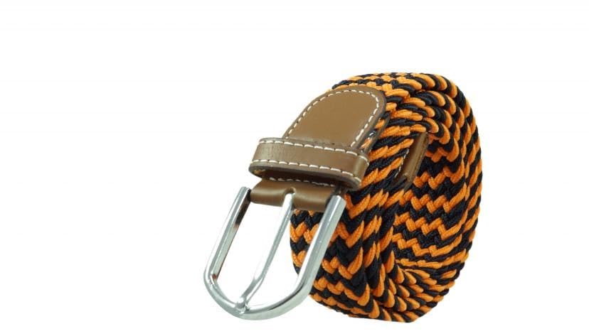 Image of The Tie Hub Unisex Stretchable Woven Fabric Belt | Adjustable, Hole-Free Design | Fits Up to 40 Inches Waist