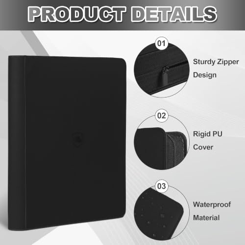 Image of Top Loader Binder 16 Pocket, Holds 640 Toploaders, 100 Toploaders INCLUDED