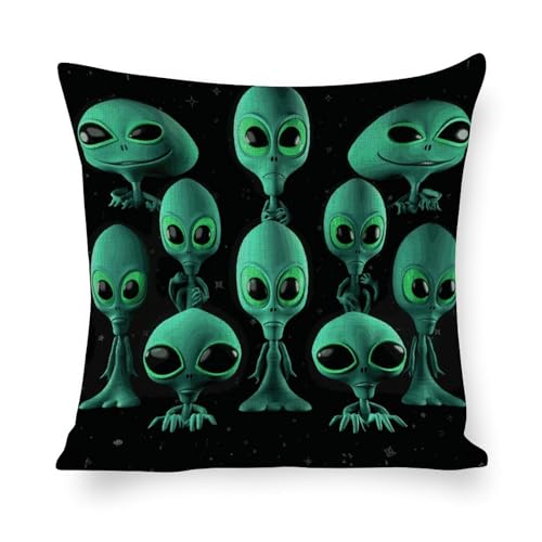 Housse de coussin extraterrestres à fermeture éclair pour changer de déco - 3