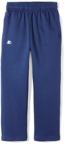 Starter Boys' Open-Bottom Sweatpants with Pockets, Amazon Exclusive, Team Navy, XS (4/5)