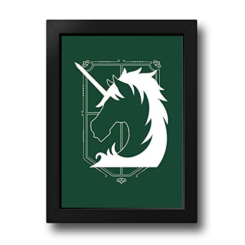 Kit Quadros Anime Shingeki No Kyojin Attack On Titan 20x30 (Preto)