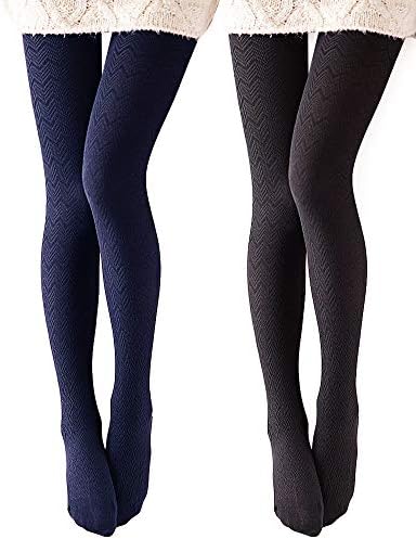 patterned thick tights