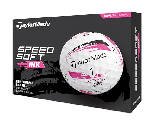 TaylorMade TM24 SpeedSoft Ink PNK GLB dz, White/Pink by TaylorMade - Used condition - US$18.77