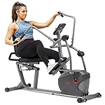 Sunny Health & Fitness Smart Recumbent Bike, Full-Body Home Training with Arm/Leg Exercisers, Indoor Cycling Workout Machine Plus Adjustable Seat & Bulit-in Pulse Sensors, Free SunnyFit App Connection