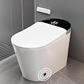 TOTTE Smart Toilet with Bidet Built in, One Piece Bidet Toilets with Auto Open & Close Lid, Foot Sensor, Auto Dual Flush, Remote Control, Modern Toilets for Bathroom