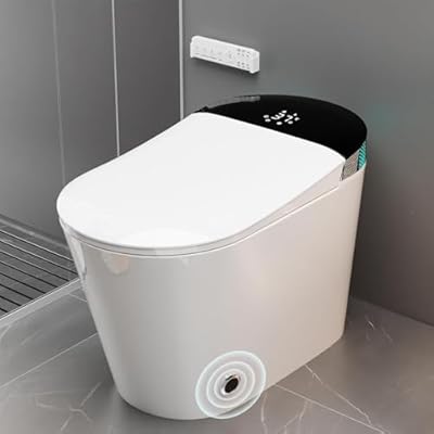 TOTTE Smart Toilet with Bidet Built in, One Piece Bidet Toilets with Auto Open & Close Lid, Foot Sensor, Auto Dual Flush, Remote Control, Modern Toilets for Bathroom
