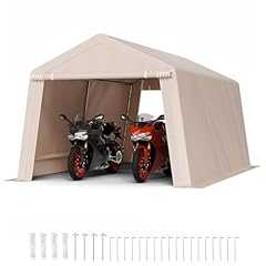 PE Carport with Sidewall - Beige