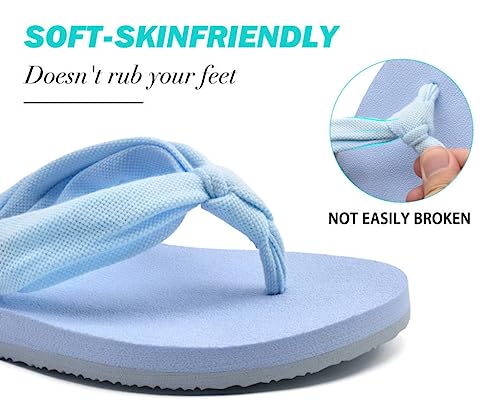 Kuailu Flip Flops For Women With Arch Support Yoga Mat Comfortable Summer Beach Walking Thong Cushion Sandals Slip On Indoor Outdoor Blue Size 10 thumb #5
