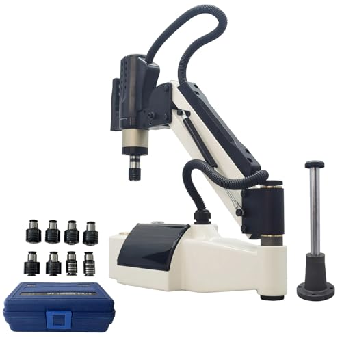 INTSUPERMAI M3-M16 Tapping Drilling Machine Electric Touch Tapping Machine 360° Universal Arm Servo Motor Tapper Drilling Machine Stepless Speed with Chucks 220V