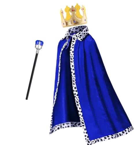 Dagmar children's clothing, medieval king and prince role-playing set, crown, scepter, coronation cloak, birthday gift