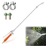GothicBride Sprühstab Sprühlanze Verstellbarer Ersatz-Universal-Sprühstab 73 cm Edelstahl 1/4’’ 3/8’’ Messing-Widerhaken Hochdruckreiniger Sprühlanze für Gärten Obstgärten