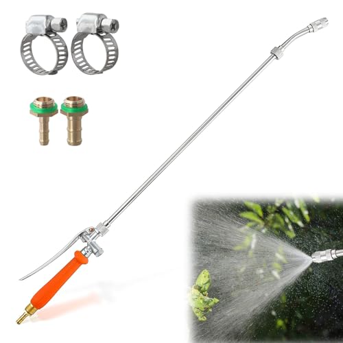 GothicBride Sprühstab Sprühlanze Verstellbarer Ersatz-Universal-Sprühstab 73 cm Edelstahl 1/4 3/8 Messing-Widerhaken Hochdruckreiniger Sprühlanze für Gärten Obstgärten