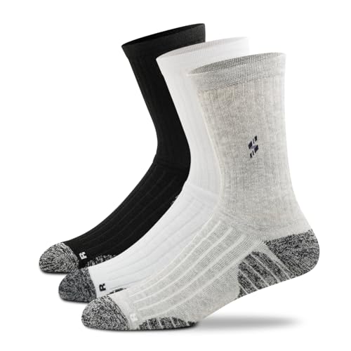 Image of Supersox Calf Length Sports Socks For Men Combo, Made With Durable Breathable Cotton, Anti Odour, Anti Bacterial, Anti Sweat, Moisture Aborbant with Thick Cushioned Bottom (Multicolor, Pack of 3)