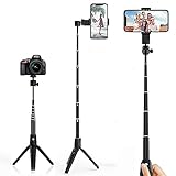 Selfie Stick Portable 40 Inch Aluminum Alloy Selfie Stick Phone Tripod with Bluetooth Wireless Remote Shutter Compatible with iPhone 12 11 pro Xs Max Xr X 8 7 6 Plus, Android Samsung Smart Phone