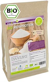 Bio Reisprotein 1kg im Zippbeutel - mind. 80% Protein - Eiweiss - Glutenfrei - 1er Pack (1000g) - Premium Qualität