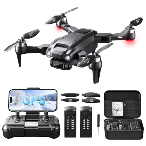 GPS Drone with 4K Camera for Adults, ROVPRO RC Quadcopter with Auto Return, Follow Me, Brushless Motor, Waypoint Fly, Altitude Hold, Headless Mode, 32 Mins Long Flight
